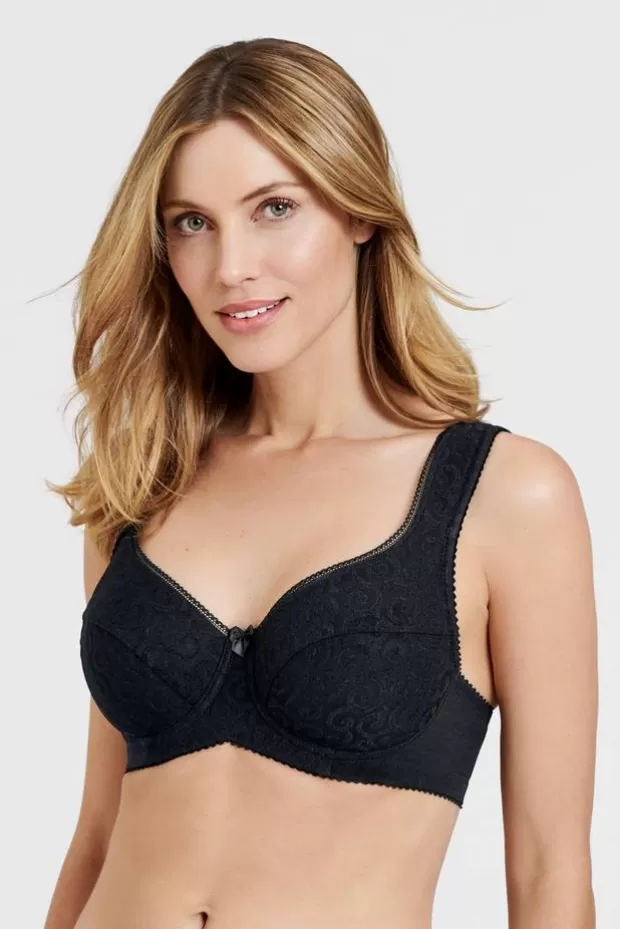 Flash Sale Curly bra - Patterned underwired bra with padded sides that provide great support - Bh:s | Bügel-bhs