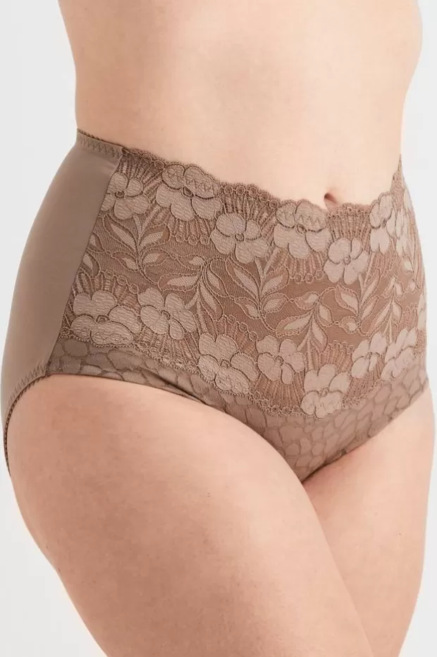 Cheap Jacquard & Lace panty girdle - Improved comfort and a gently shaping effect on the tummy - Slips