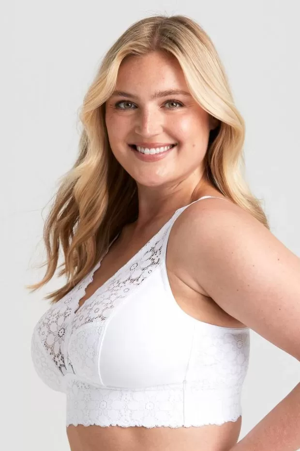 New Lace Dreams - Angenehmer bügelloser BH mit Untercup aus Baumwolle und Obercup aus elastischer Spitze aus recyceltem Material - Bh:s | Bh Ohne Bügel